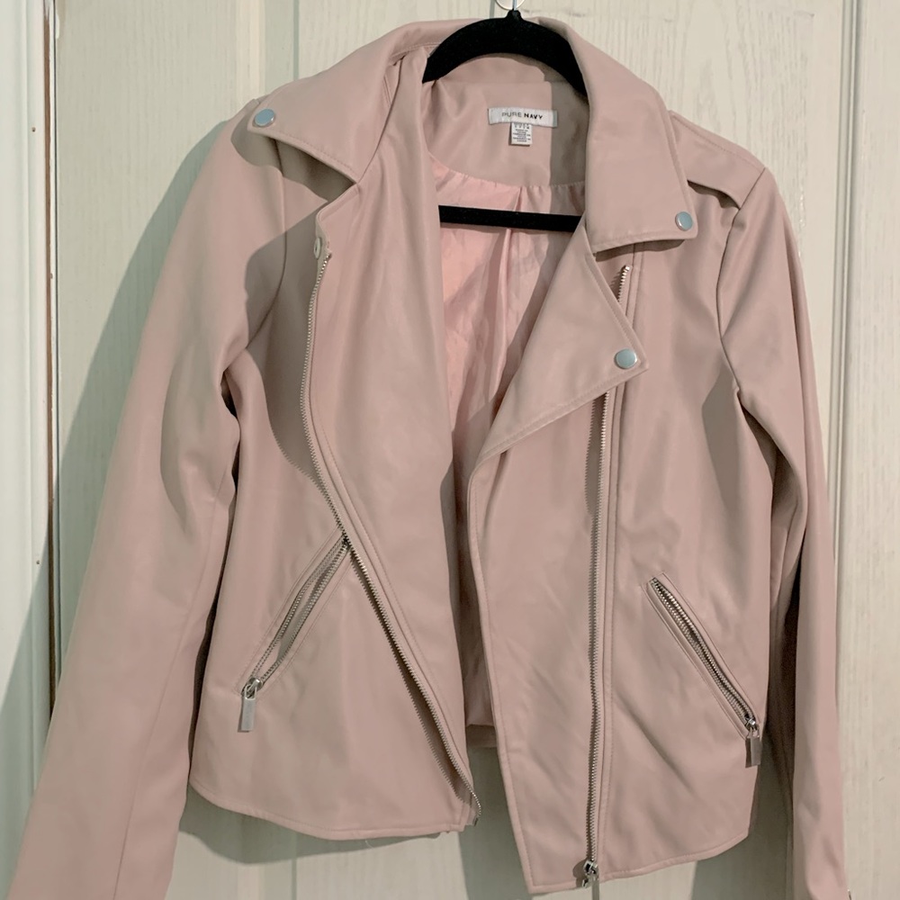 Blush Faux Leather Jacket
